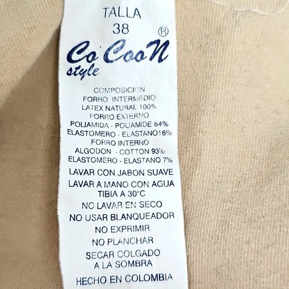 CoCoon Style Womens Zip Front Adjustable Strap Shapewear Bodysuit Size 38 Talla - Picture 6 of 6